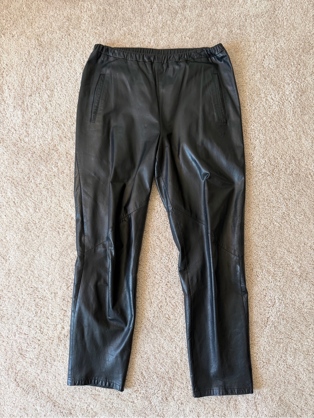 Women’s Black Leather Pants